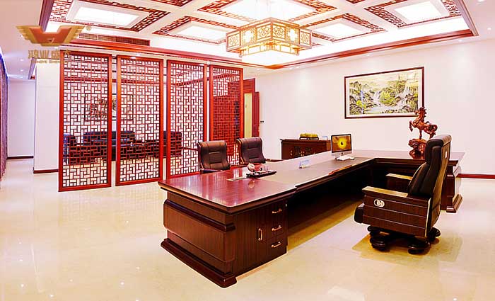 鸿业家具豪华老板办公室展厅|走希望厅|【鸿业盛大官网】